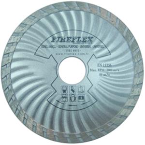 FireFlex Dalgalı Turbo Elmas Testere Seramik vb Kesici 180x22