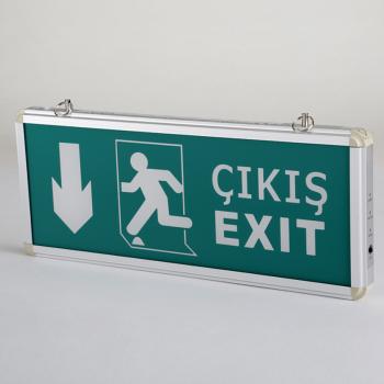 Acil Çıkış Levhası Şarjlı Ledli Exit Armatürü 15x36 cm