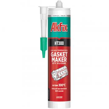 Akfix HT300 Yüksek Isı Silikonu Sıvı Conta Kırmızı 310 ml