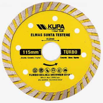 Kupa Turbo Delikli Elmas Granit Asfalt Beton Taş Kesici 115 mm