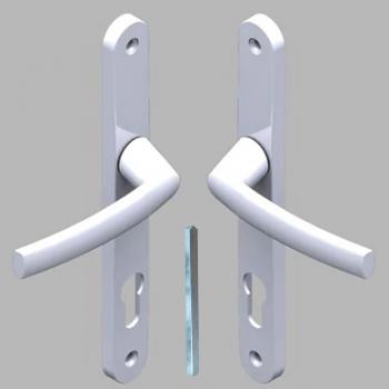 Pvc Yale Oda Kapı Kolu Beyaz Oval