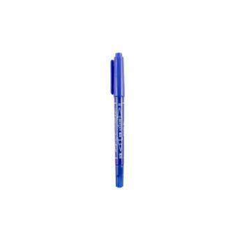 TGB Asetatlı Cd Kalemi Double Marker Çift Uçlu Mavi