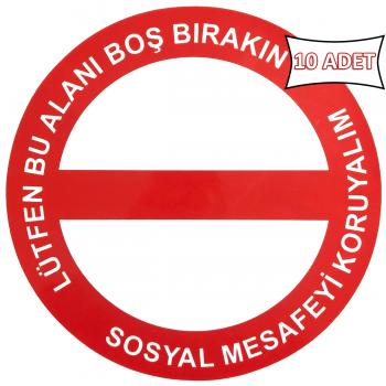 Lütfen Bu Alanı Boş Bırakın Etiketi Sticker 32 cm 10 ADET