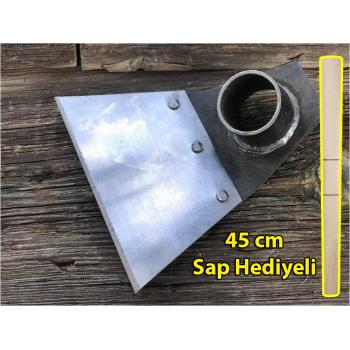 Perçinli Çelik Çapa Tek Taraflı 12x13 cm Sap Hediyeli 45 cm