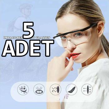Koruyucu Gözlük - Genel Kullanım Laboratuvar - Sap Ayarlı 5 ADET