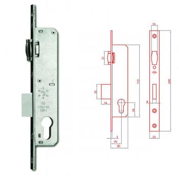 İto 159E/30 mm Silindirli Tip Gömme Kapı Kilidi