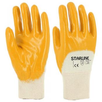 Starline Sarı Beyaz Nitril İşçi İş Eldiveni XL 10