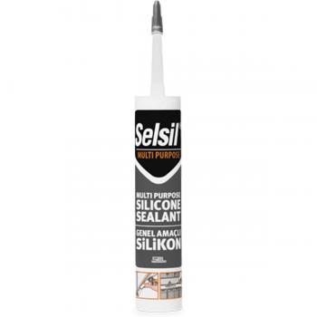 Selsil Genel Amaçlı Silikon Siyah Yapıştırıcı 280 gr